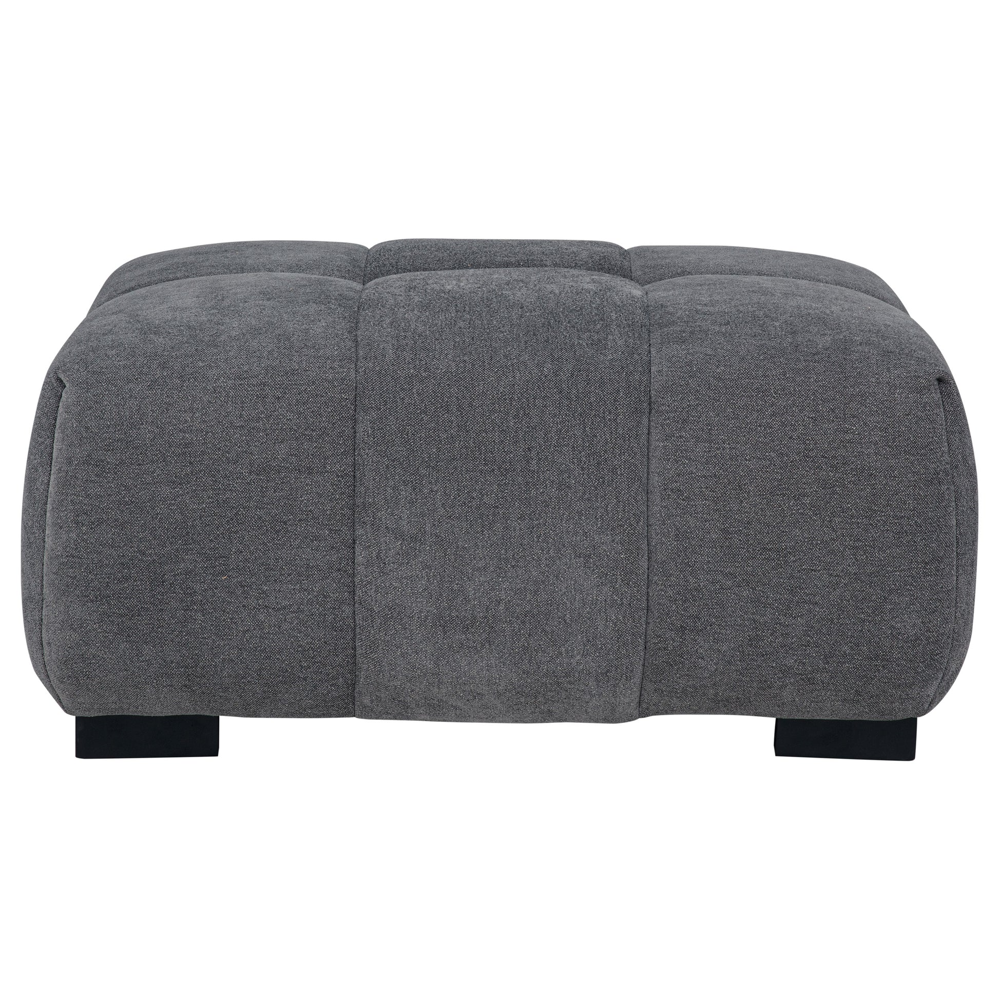 Octavia Upholstered Rectangular Ottoman Charcoal Grey - Discount Furniture Connection