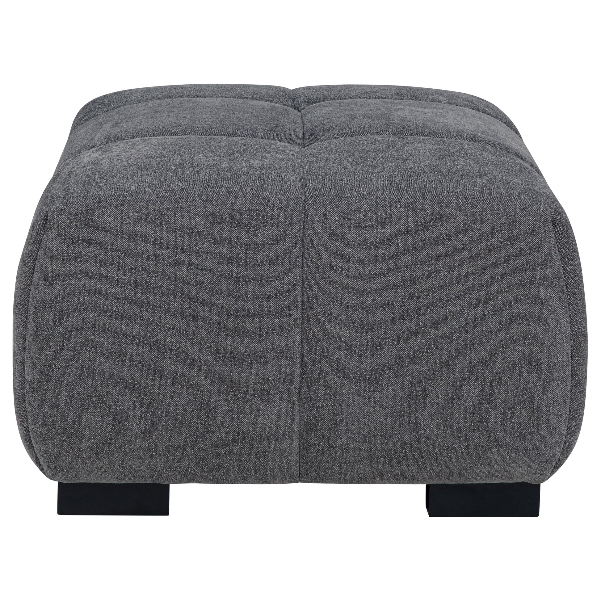 Octavia Upholstered Rectangular Ottoman Charcoal Grey - Discount Furniture Connection
