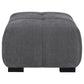 Octavia Upholstered Rectangular Ottoman Charcoal Grey - Discount Furniture Connection