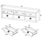 Rutland 78-inch 3-drawer TV Stand Media Console Black - Discount Furniture Connection