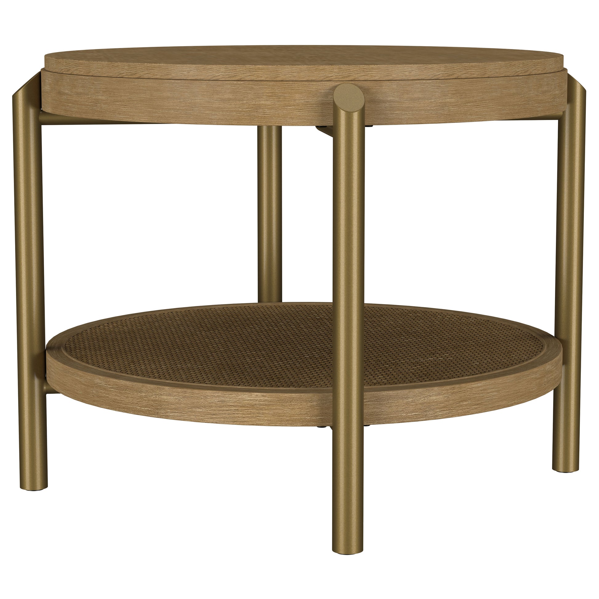 Arini 2-piece Round Coffee and End Table Set Sand Wash - Discount Furniture Connection