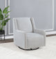 Serra Boucle Upholstered Swivel Glider Dove Grey