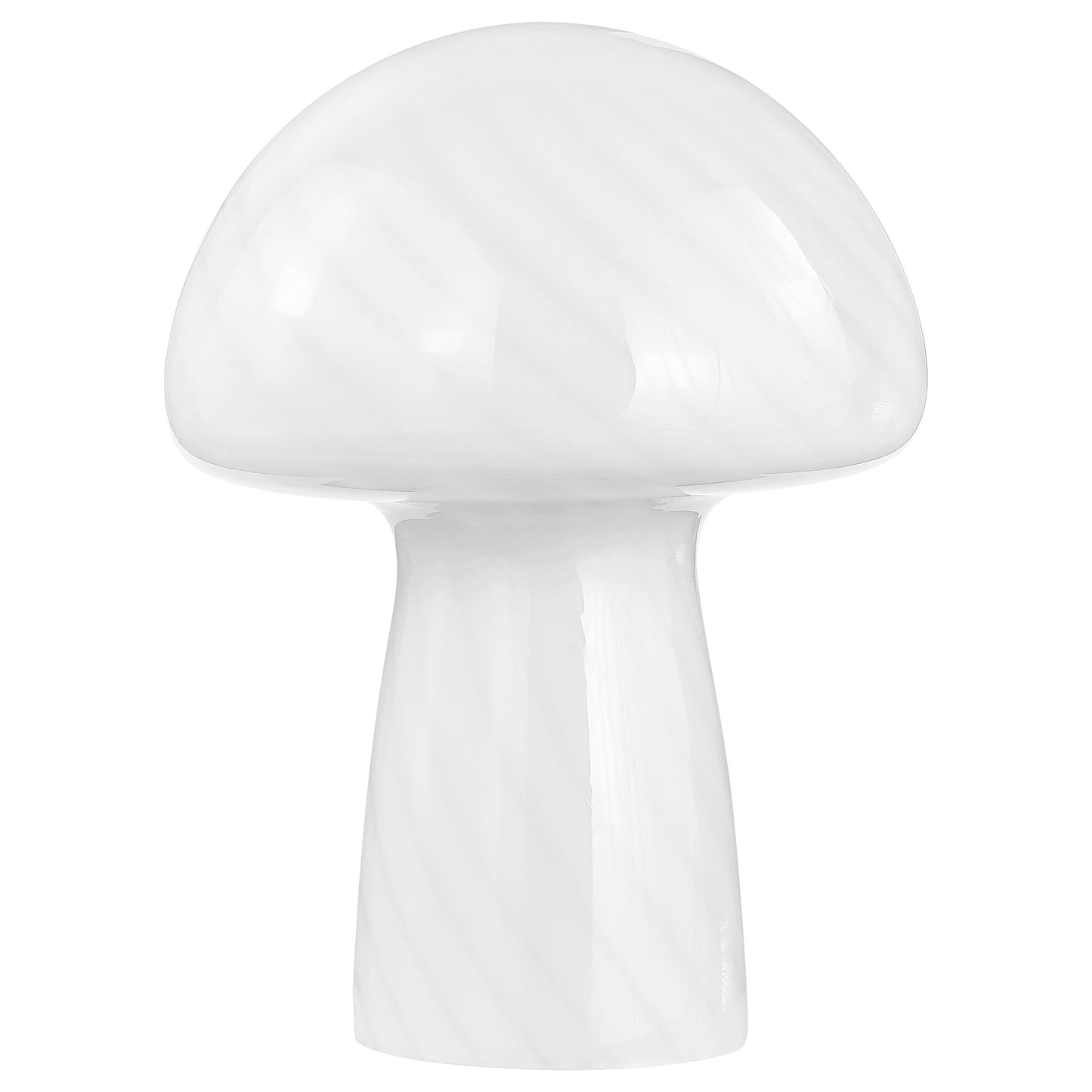 Kanaby Mushroom Shaped Glass Bedside Table Lamp White - Discount Furniture Connection