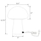 Kanaby Mushroom Shaped Glass Bedside Table Lamp White - Discount Furniture Connection