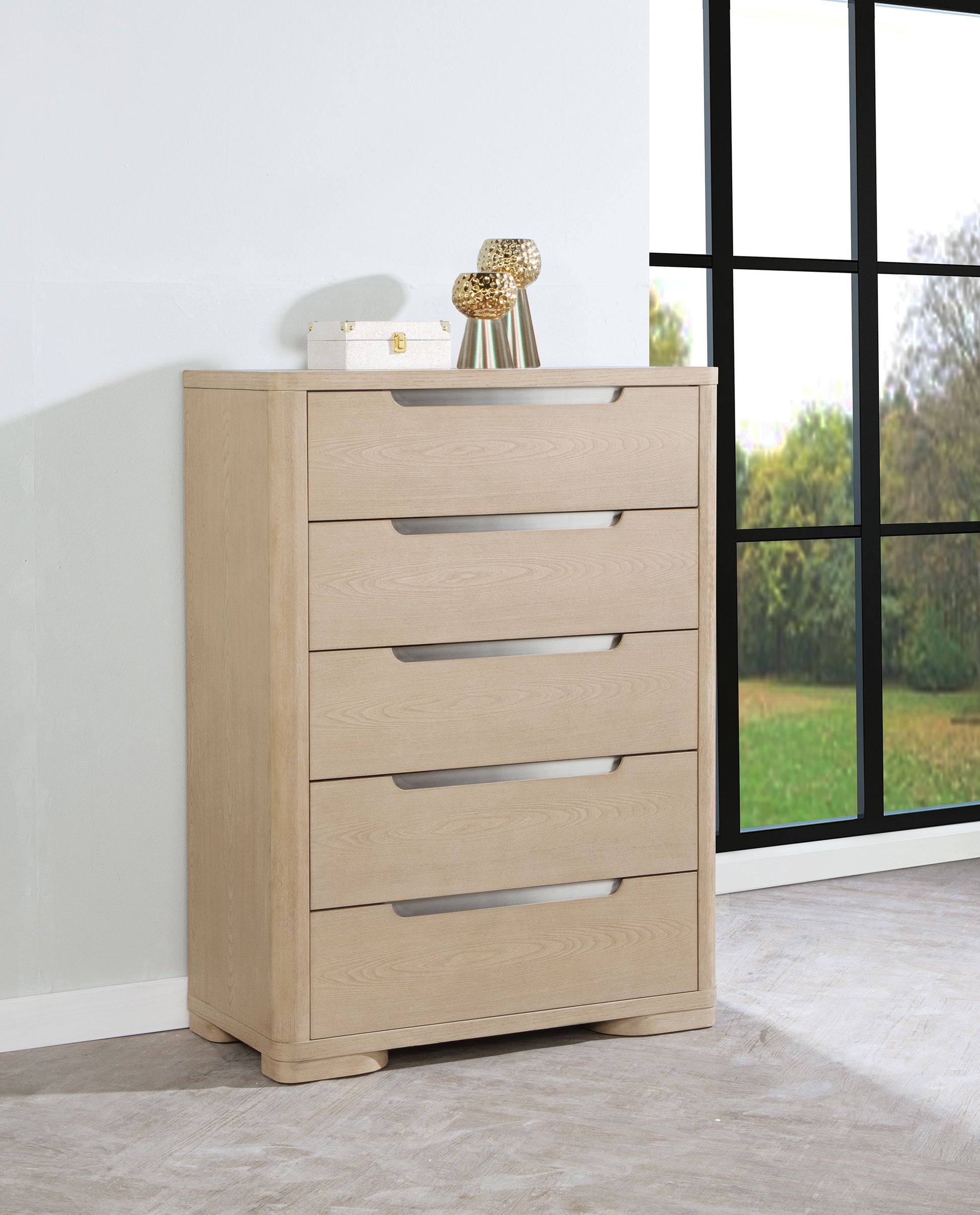 Ladera 5-drawer Bedroom Chest of Drawers Light Elm - Discount Furniture Connection
