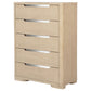 Ladera 5-drawer Bedroom Chest of Drawers Light Elm - Discount Furniture Connection