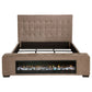 Senna Upholstered Queen Audio Flame Visualizer Bed Brown - Discount Furniture Connection