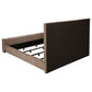 Senna Upholstered Queen Audio Flame Visualizer Bed Brown - Discount Furniture Connection