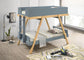 Frankie Twin Over Twin Bunk Bed with 7-inch Mattresses Blue - Discount Furniture Connection