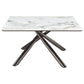 Carvell Square Sintered Stone Top Coffee Table Mirage White - Discount Furniture Connection