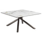 Carvell Square Sintered Stone Top Coffee Table Mirage White - Discount Furniture Connection