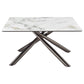 Carvell Square Sintered Stone Top Coffee Table Mirage White - Discount Furniture Connection