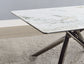 Carvell Square Sintered Stone Top Coffee Table Mirage White - Discount Furniture Connection