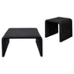 Cahya 2-piece Rattan Coffee and End Table Set Black - Discount Furniture Connection