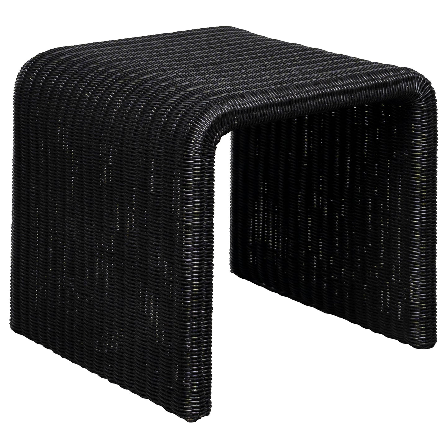 Cahya 2-piece Rattan Coffee and End Table Set Black - Discount Furniture Connection