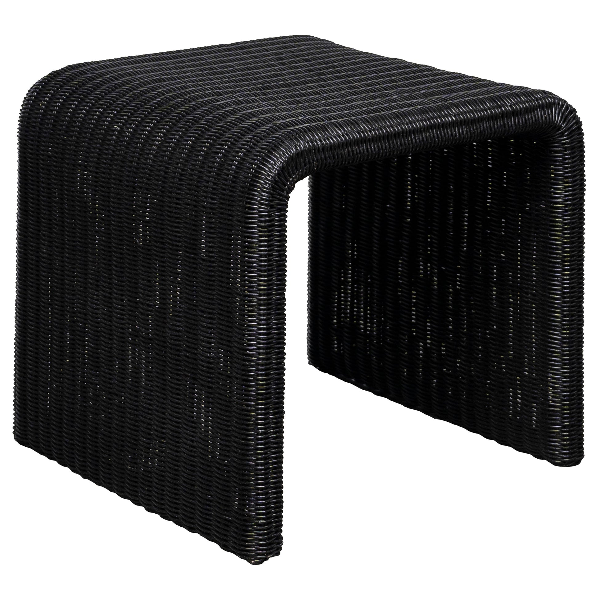 Cahya 2-piece Rattan Coffee and End Table Set Black - Discount Furniture Connection