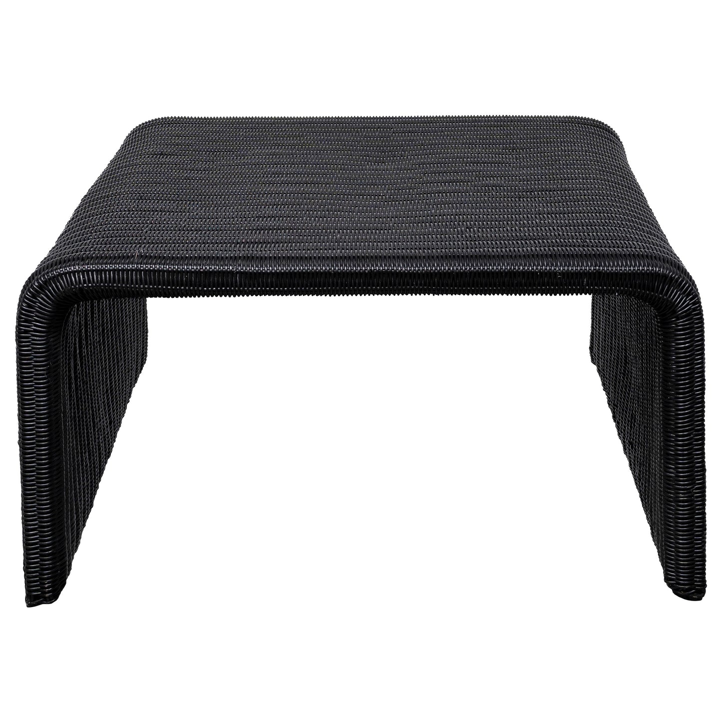 Cahya 2-piece Rattan Coffee and End Table Set Black - Discount Furniture Connection