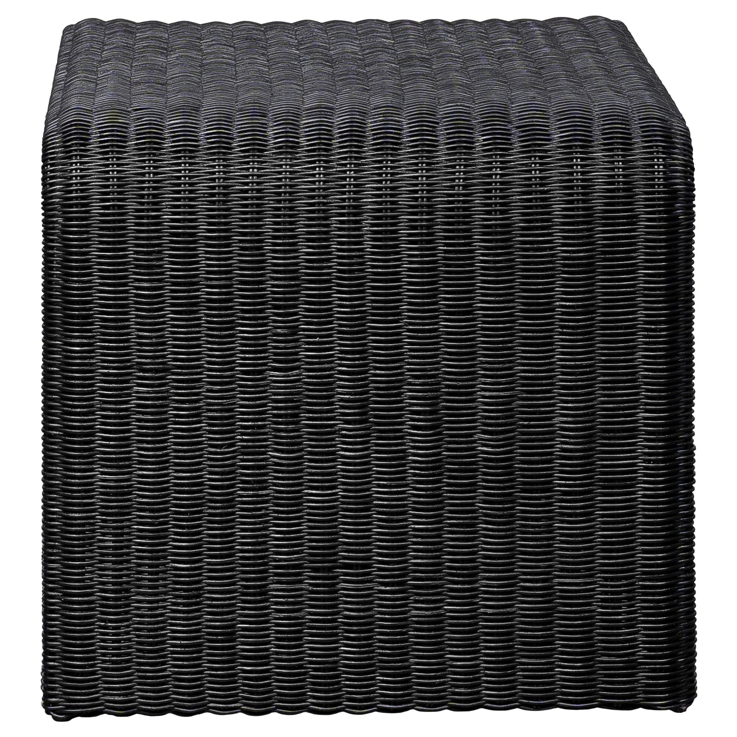 Cahya 2-piece Rattan Coffee and End Table Set Black - Discount Furniture Connection