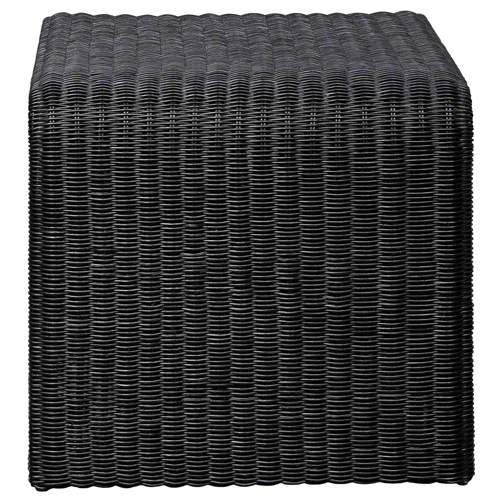 Cahya 2-piece Rattan Coffee and End Table Set Black - Discount Furniture Connection