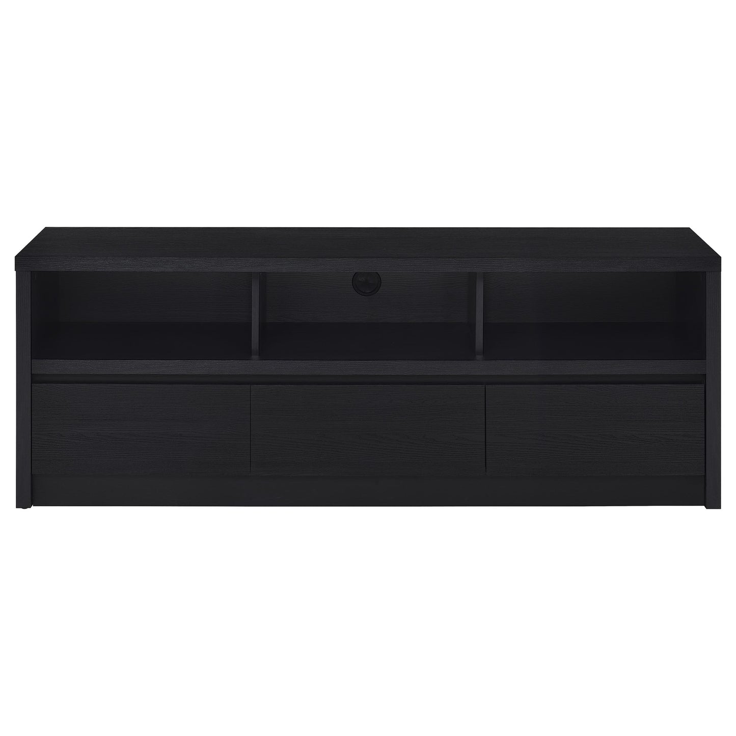 Rutland 59-inch 3-drawer TV Stand Media Console Black - Discount Furniture Connection