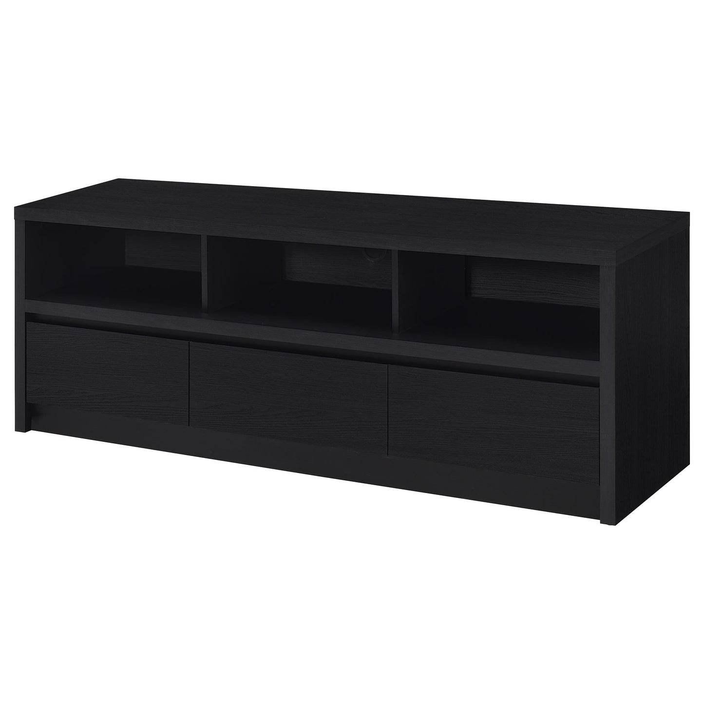 Rutland 59-inch 3-drawer TV Stand Media Console Black - Discount Furniture Connection