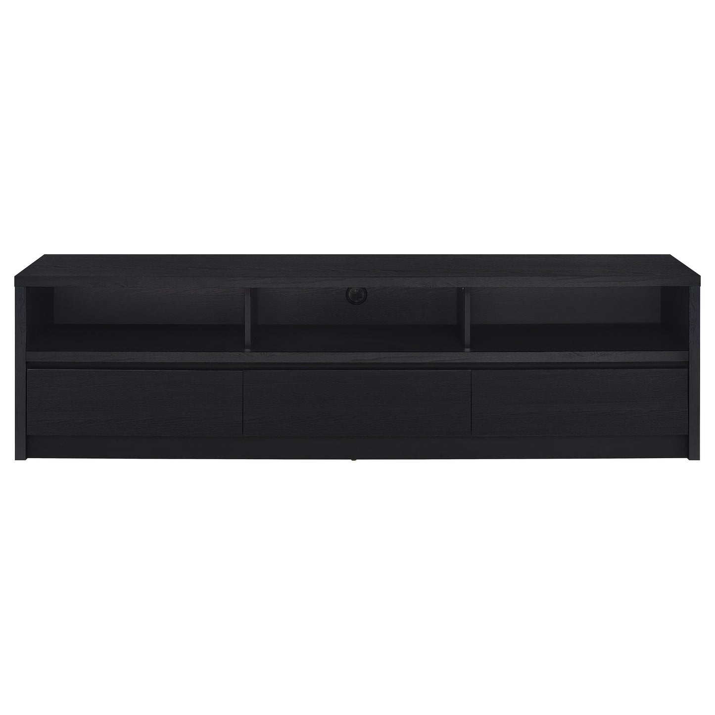 Rutland 78-inch 3-drawer TV Stand Media Console Black - Discount Furniture Connection