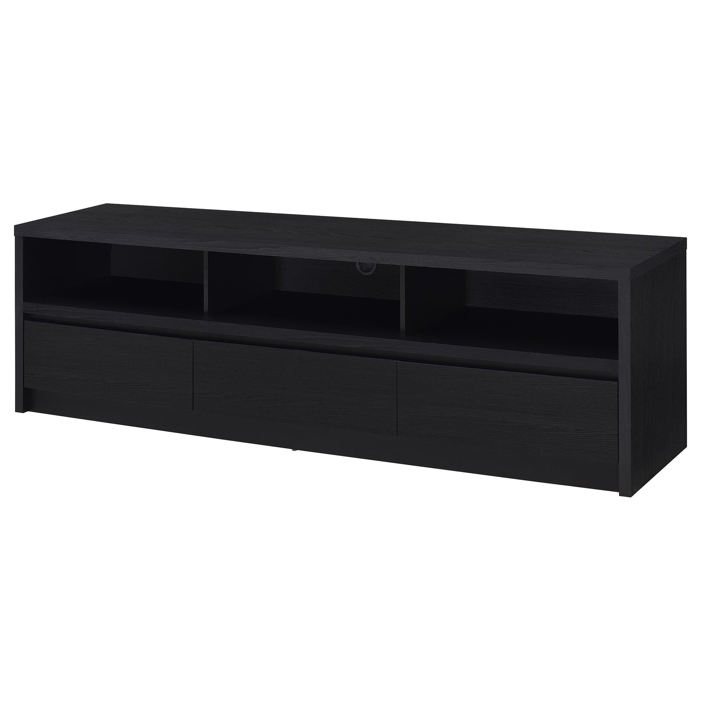 Rutland 78-inch 3-drawer TV Stand Media Console Black - Discount Furniture Connection