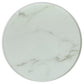 Briggs Round Marble Printed Glass Top End Side Table White - Discount Furniture Connection