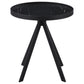Briggs Round Marble Printed Glass Top End Table Black - Discount Furniture Connection