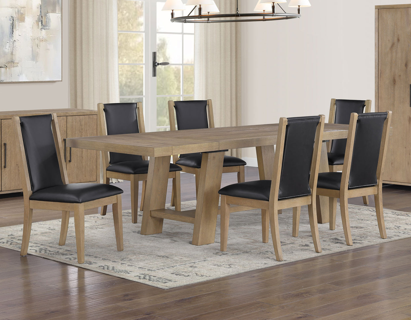 Orinda 5-Piece 72-108-inch Dining Table Set with 4 Side Chairs