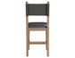 Aubrey 24″ Counter Chair, Gray Vegan Leather with Driftwood finish