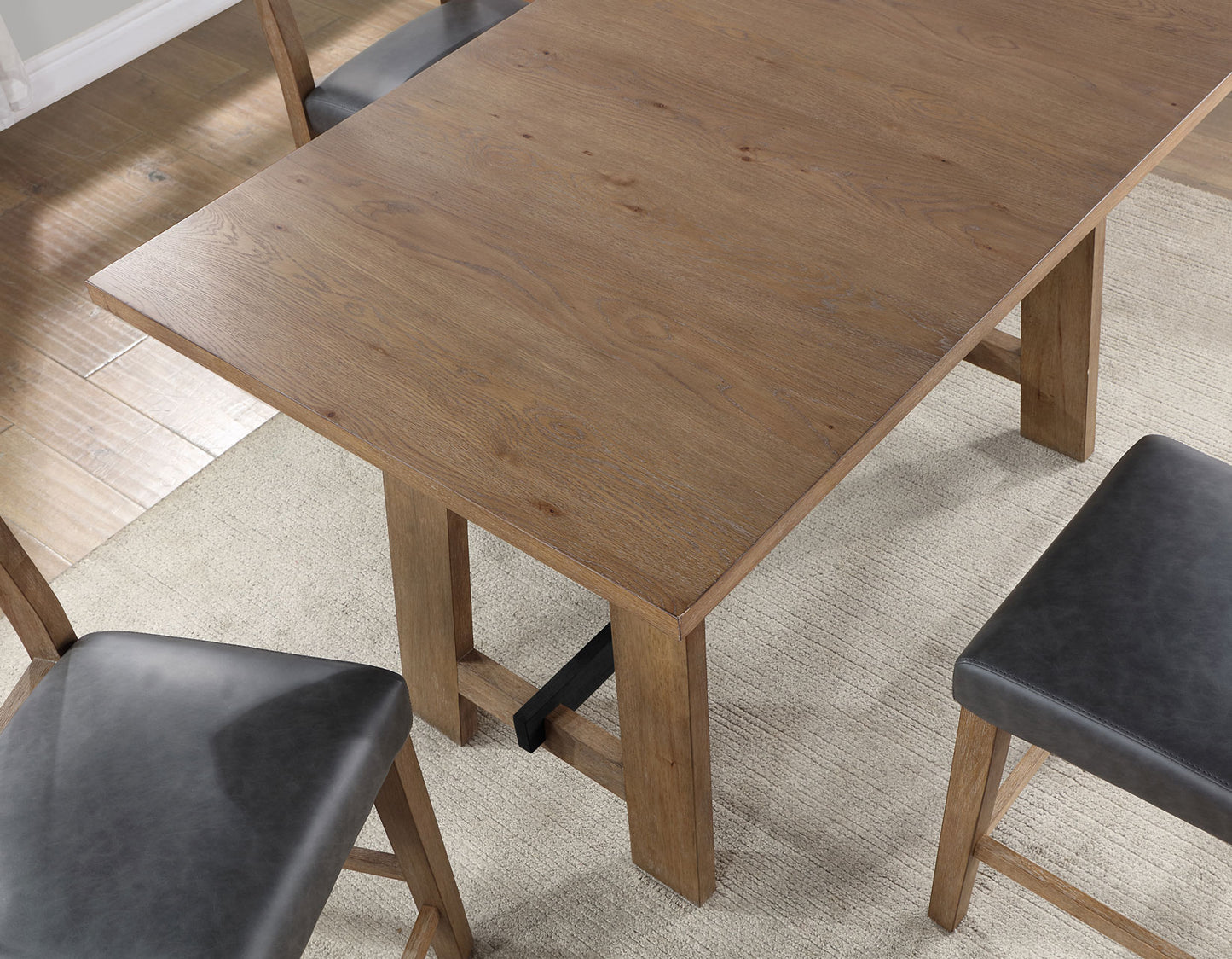 Aubrey 5-Piece 59.5″ Counter Dining Set, Driftwood Finish