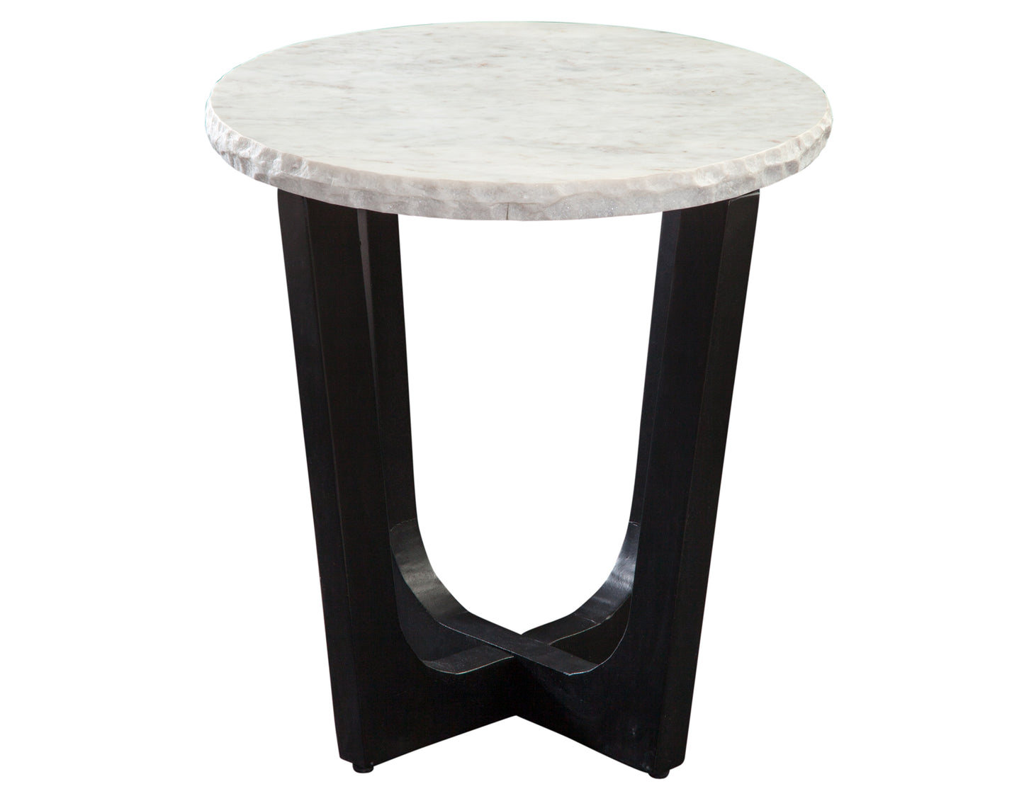 Chrissy 20″ Round White Marble End Table