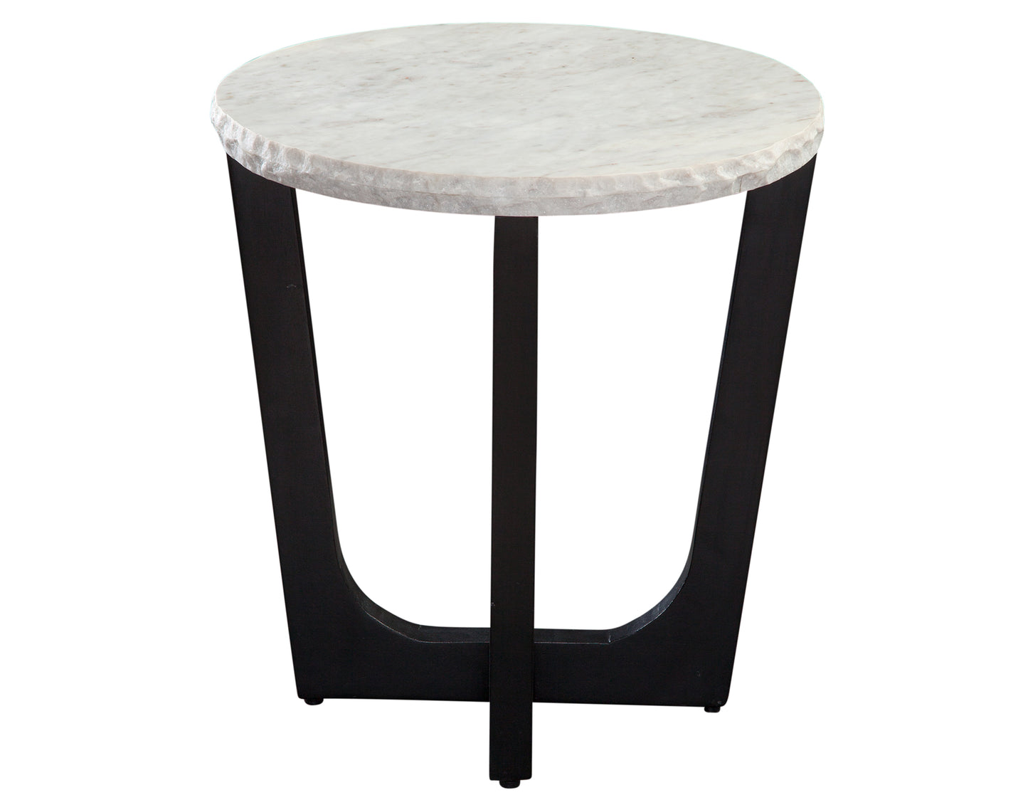 Chrissy 20″ Round White Marble End Table