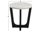 Chrissy 20″ Round White Marble End Table