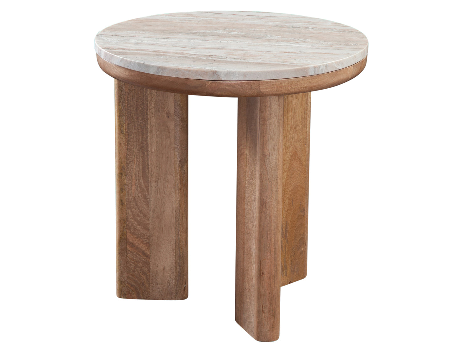 Sidney 22″ Round Toronto Brown Marble Top End Table
