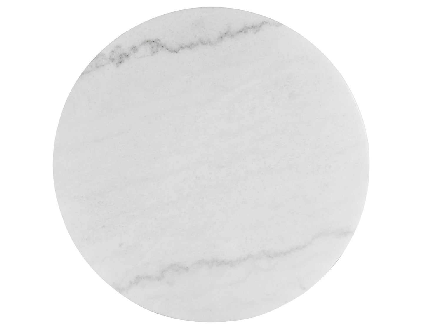 Vida 22″ Round White Marble Top End Table