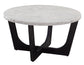 Chrissy 32″ Solid White Marble Top Coffee Table