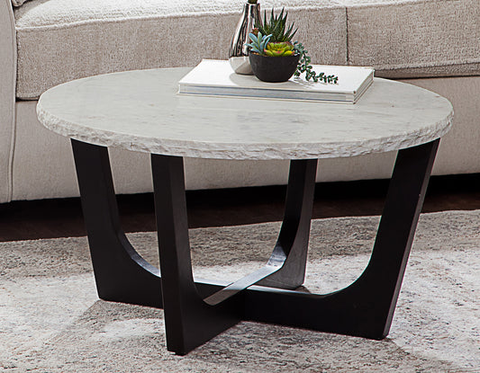 Chrissy 32″ Solid White Marble Top Coffee Table