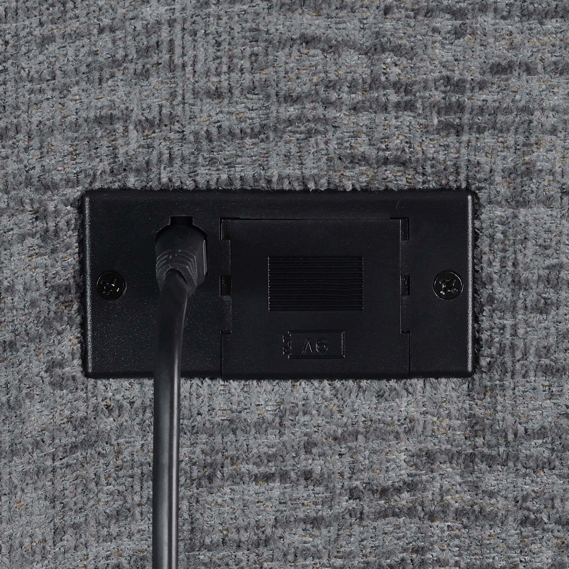 Bahrain Upholstered Power Sofa Charcoal - Discount Furniture Connection