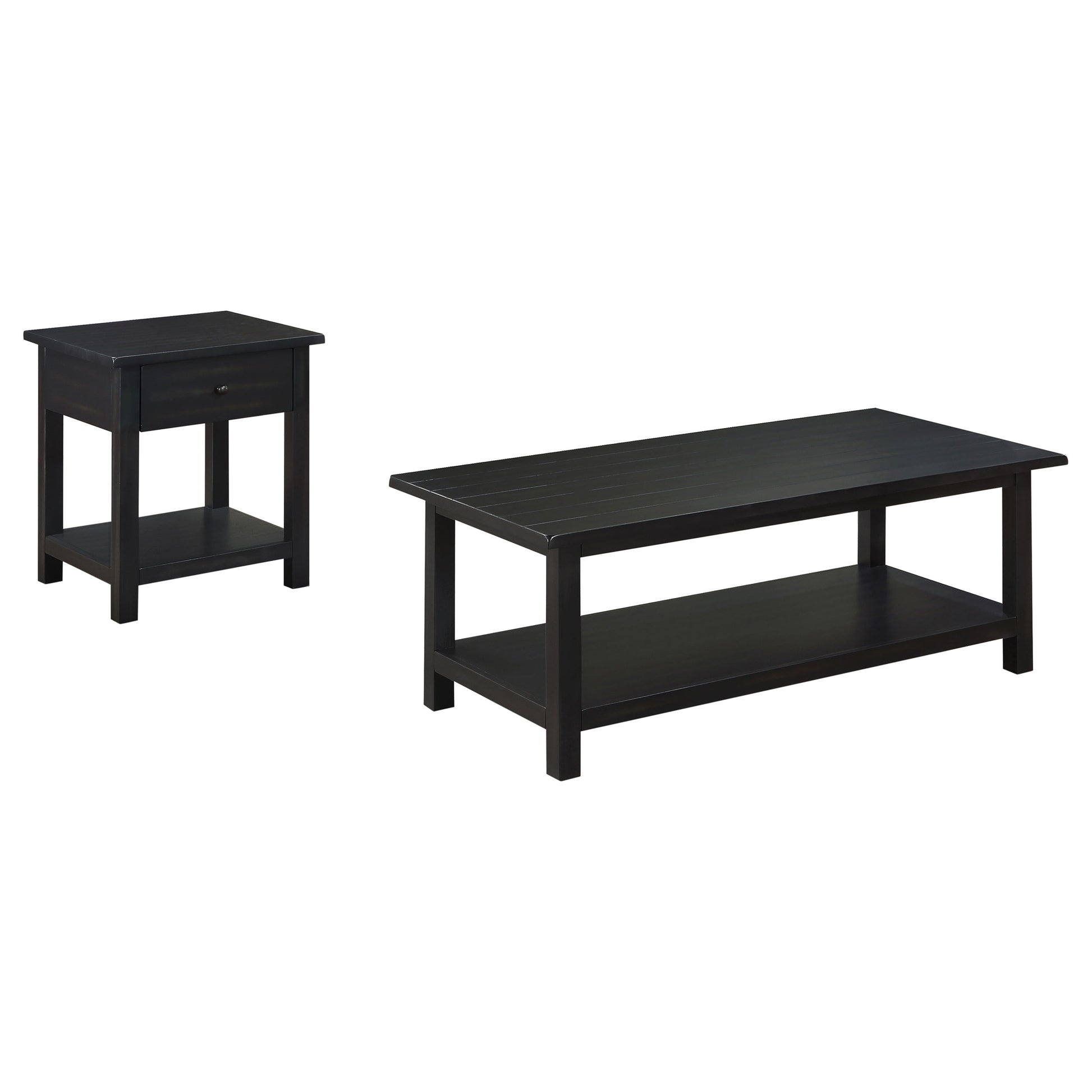 Payne 2-piece Coffee and 1-drawer End Table Set Java - Discount Furniture Connection