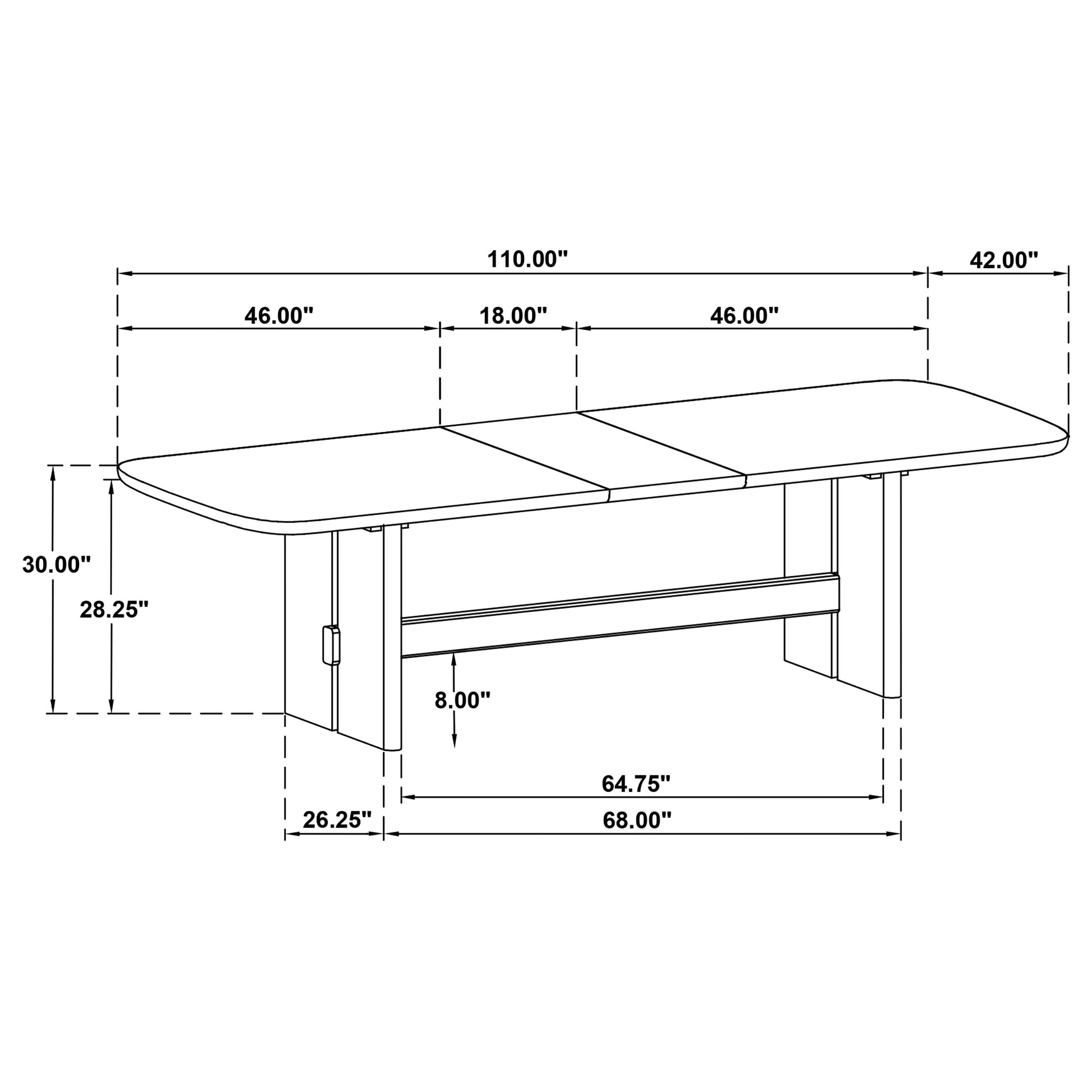 Kailani 110-inch Rectangular Wood Dining Table Beige Oak - Discount Furniture Connection