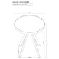Briggs Round Marble Printed Glass Top End Side Table White - Discount Furniture Connection