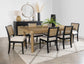 Arini 5-piece Extension Leaf Dining Table Set Sand Wash and Black - Discount Furniture Connection