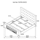 Senna Upholstered California King Audio Flame Visualizer Bed Brown - Discount Furniture Connection