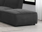 Sunny Square Upholstered Ottoman Dark Charcoal
