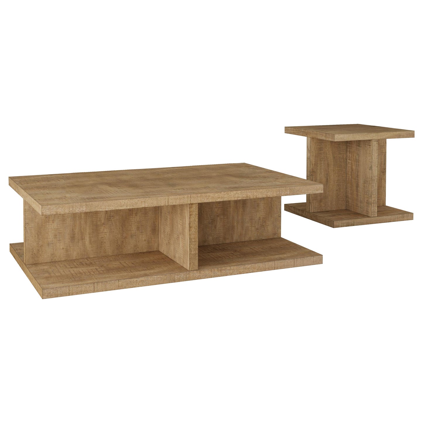Cortona 2-piece Coffee and End Table Set Mango - Discount Furniture Connection