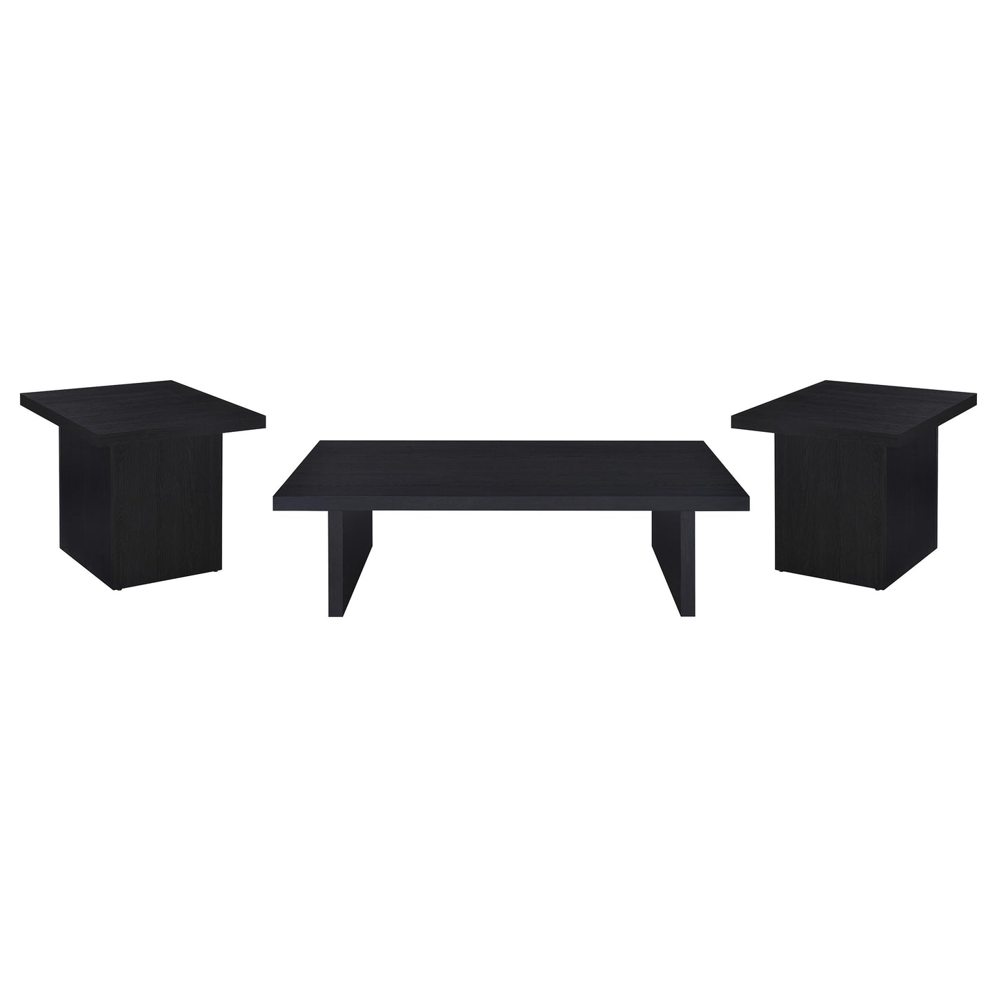 Max 3-piece Rectangular Coffee and End Table Set Black - Discount Furniture Connection