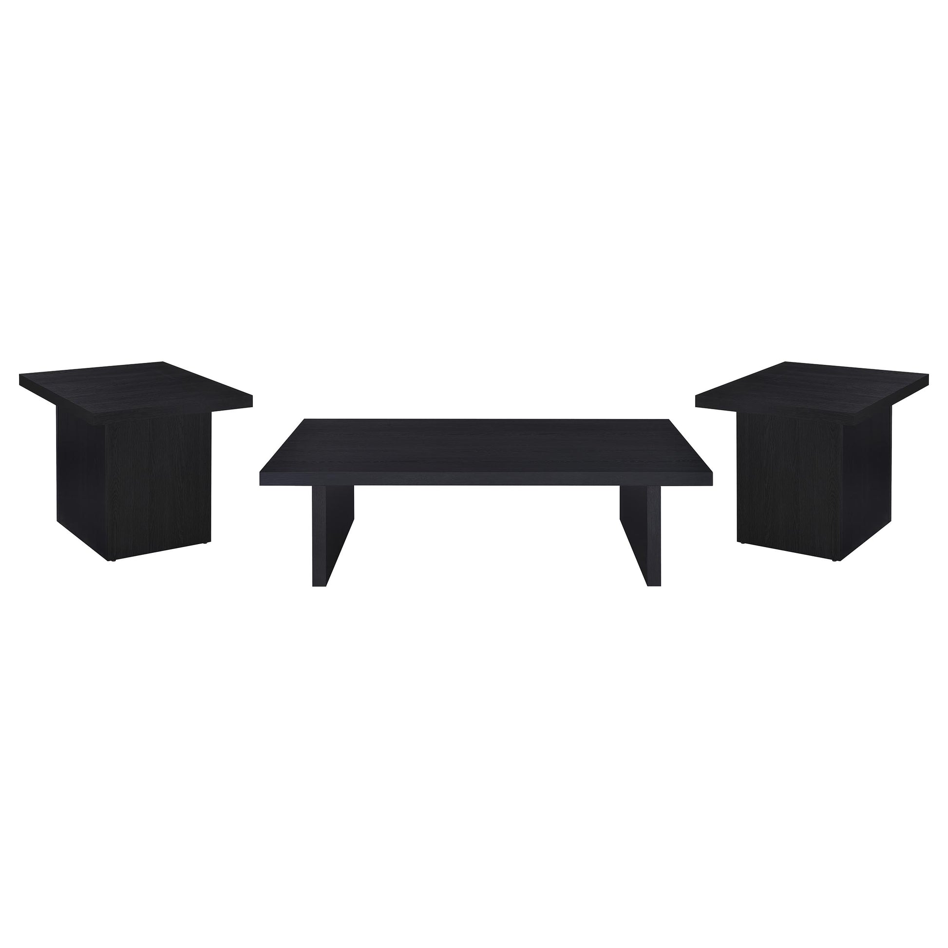 Max 3-piece Rectangular Coffee and End Table Set Black - Discount Furniture Connection