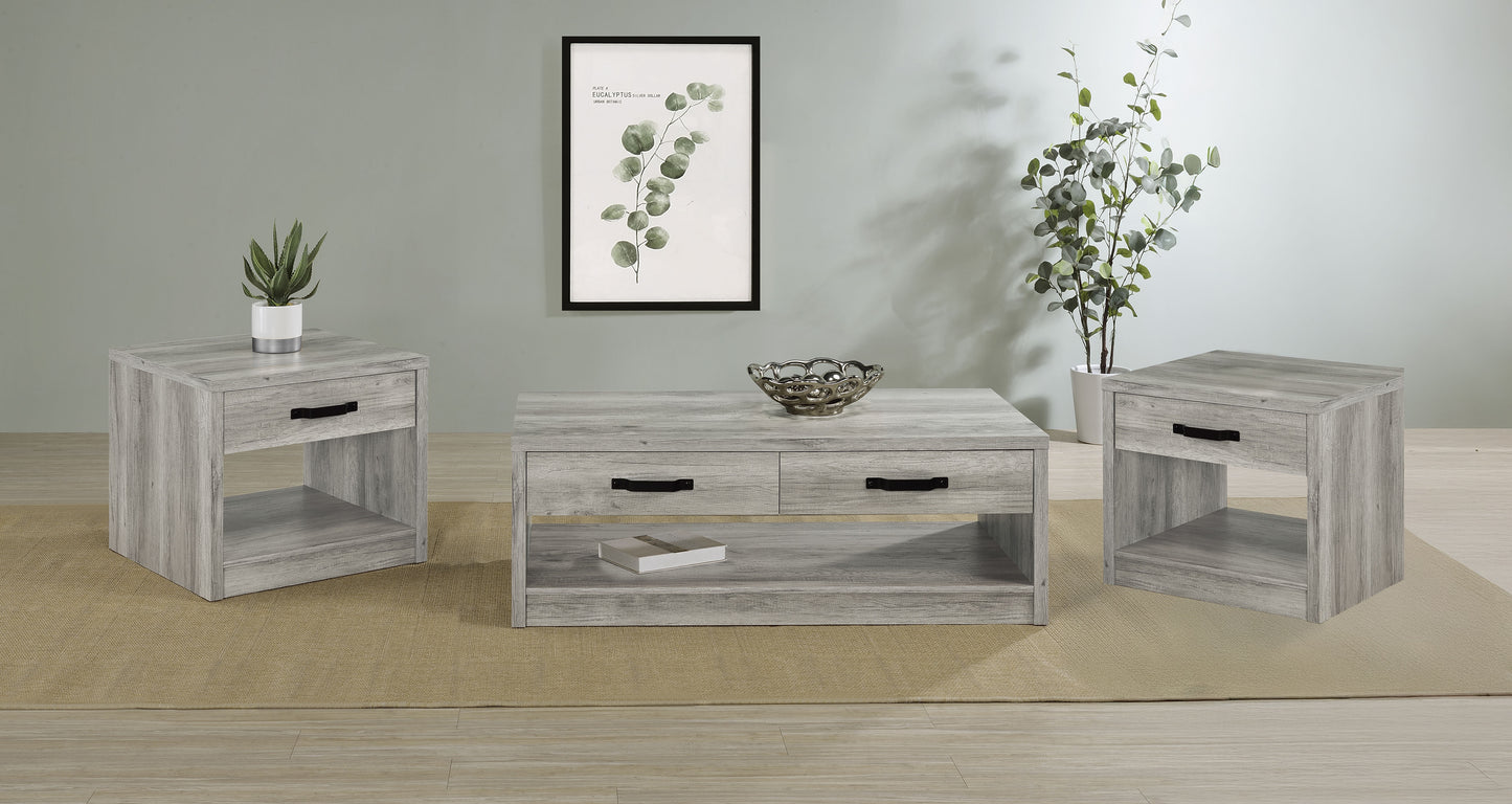 Felix 3-piece Coffee and End Table Set Grey Driftwood